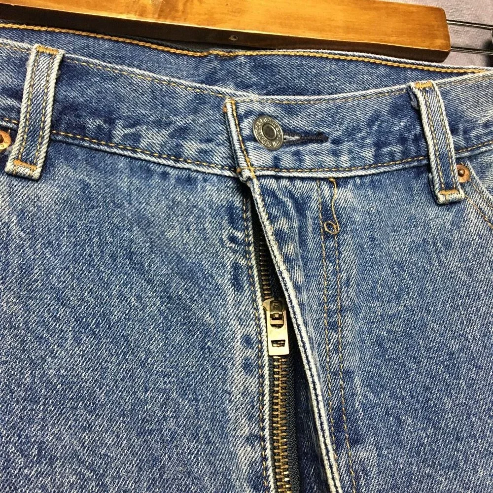Levis‎ Mens 505 Regular Fit Blue Jeans size 40x29 Cotton Denim Pants Zipper Fly